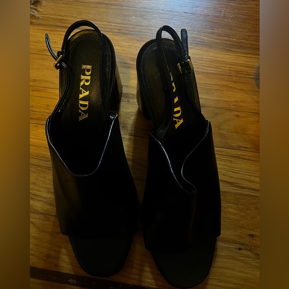 Prada Slingback Heeled Sandals Size 38.5, Excellent Condition with Dust Bag - Picture 5 of 8